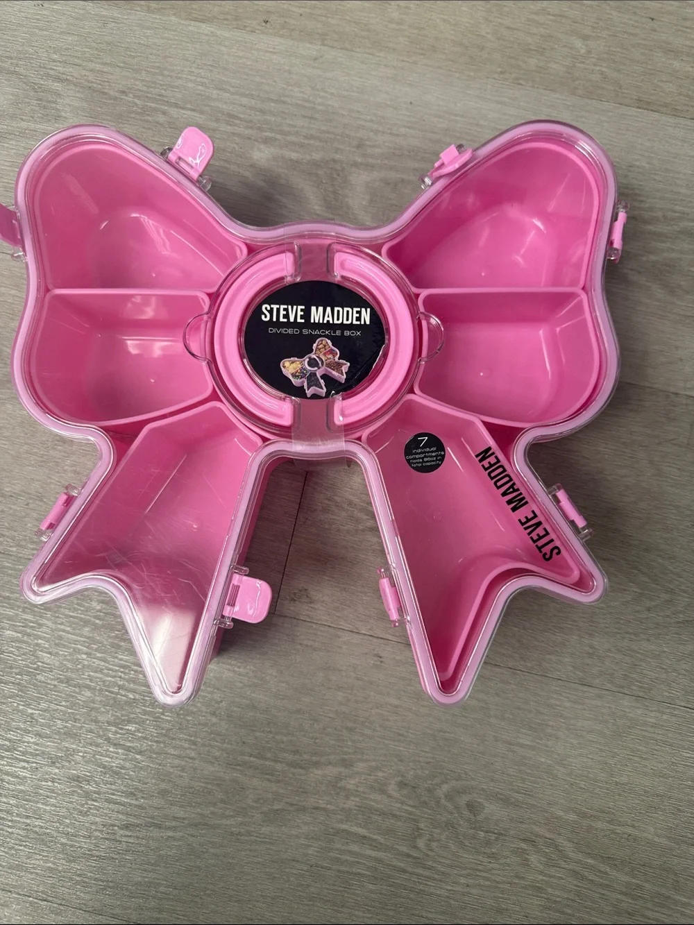 Steve Madden Pink Bow Snack Organizer